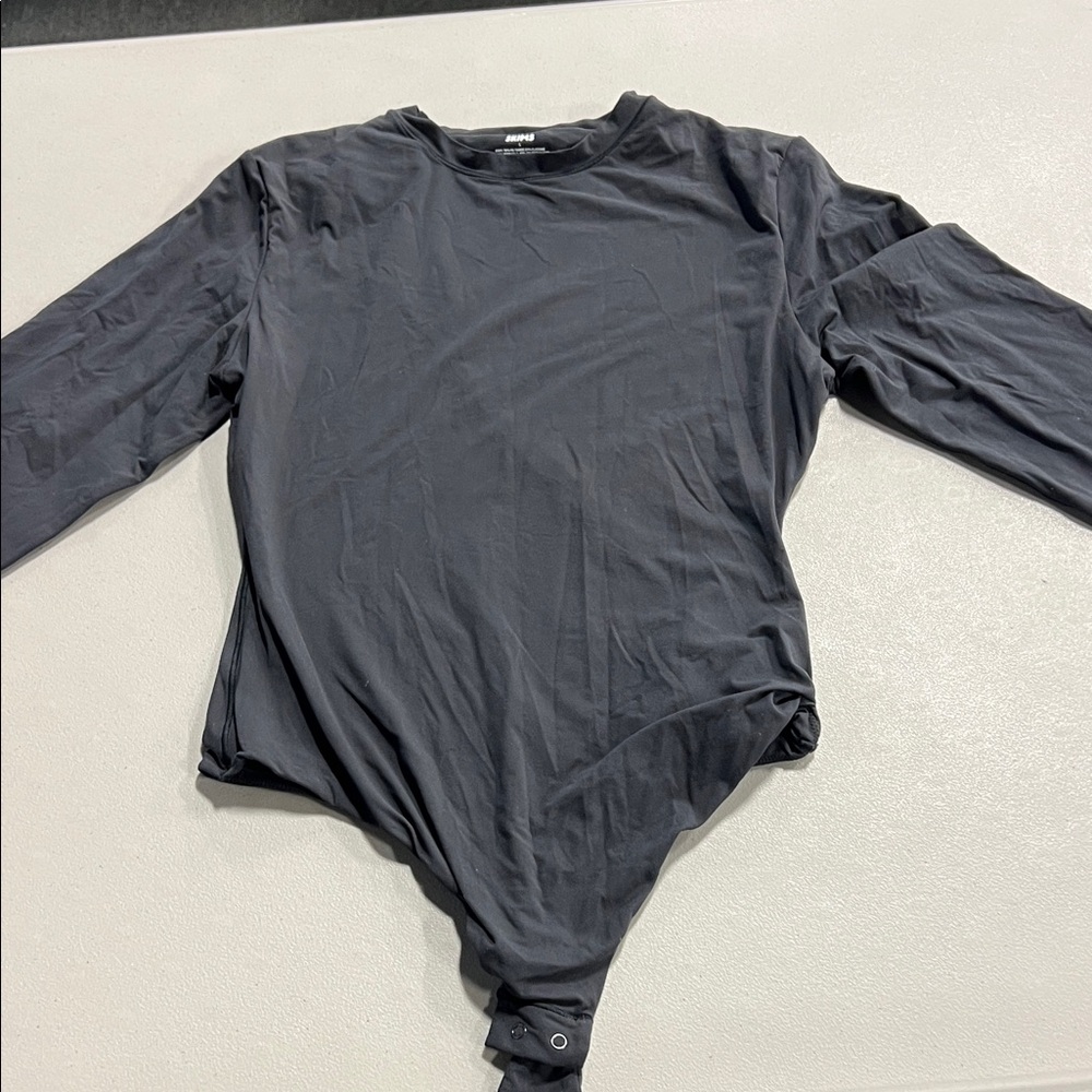 SKIMS Charcoal Long Sleeve Top